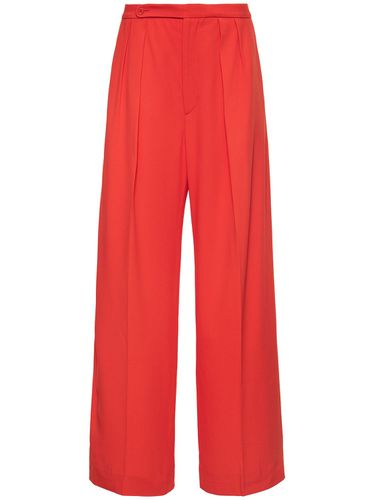 Pantalon Ample En Satin Envers Taille Mi-haute - ASPESI - Modalova