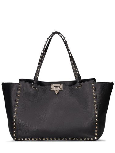 Sac Cabas Moyen En Cuir Rockstud - VALENTINO GARAVANI - Modalova