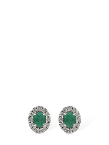 Boucles D'oreilles Émeraude Et Diamants 18 K Regal - BLISS - Modalova