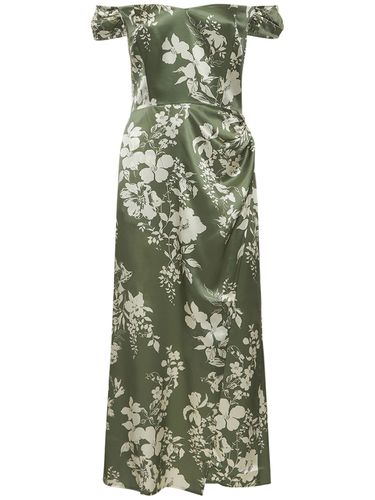 Robe Midi En Satin De Soie Imprimée Genesis - REFORMATION - Modalova