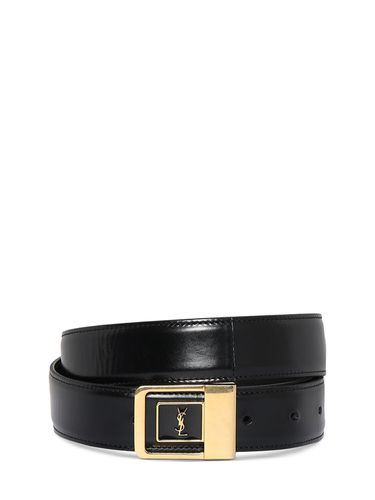 Ceinture En Cuir Boucle La 66 30 Mm - SAINT LAURENT - Modalova