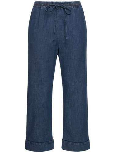 Pantalon Ample En Denim Chambray - VALENTINO - Modalova