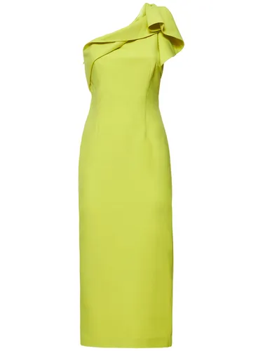 Robe Midi Asymétrique En Soie & Laine - ROLAND MOURET - Modalova