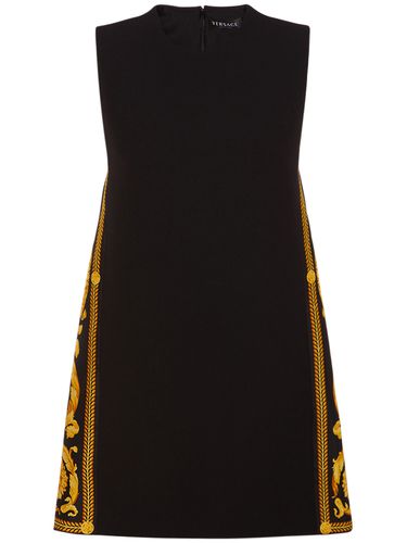 Robe Courte En Satin Envers Barocco - VERSACE - Modalova