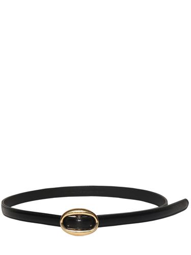 Ceinture En Cuir Boucle Ovale Arrondie 15 Mm - SAINT LAURENT - Modalova