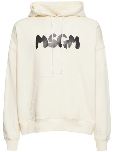 Sweat-shirt En Tissu Éponge À Capuche - MSGM - Modalova