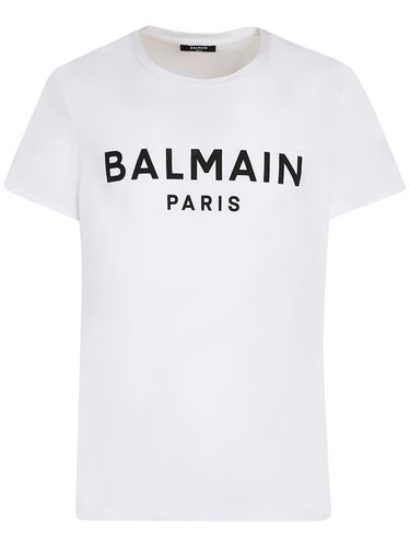 T-shirt En Coton Imprimé - BALMAIN - Modalova