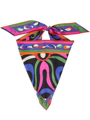 Foulard En Sergé De Soie Imprimé Triangle - PUCCI - Modalova