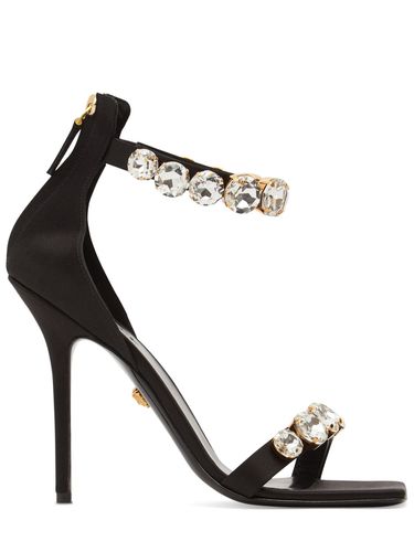 Sandales En Satin Embelli 110 Mm - VERSACE - Modalova