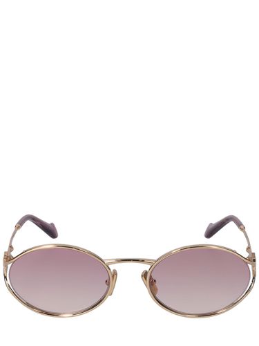 Lunettes De Soleil Ovales En Métal - MIU MIU - Modalova