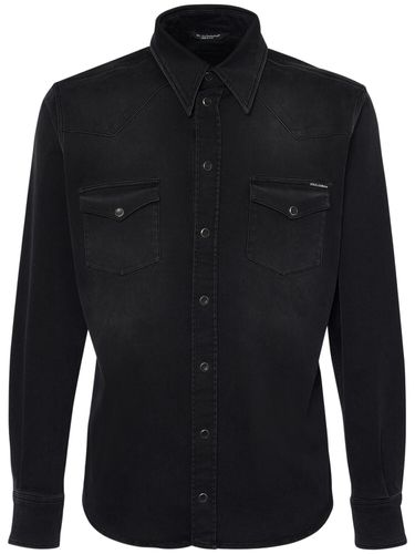 Chemise En Denim Délavé - DOLCE & GABBANA - Modalova