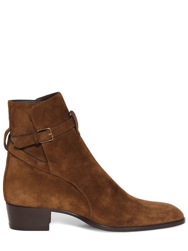 Bottes En Daim Wyatt 40 Jodhpur - SAINT LAURENT - Modalova