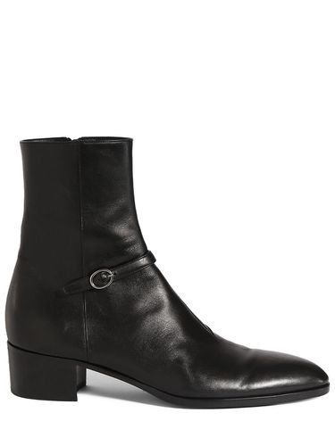 Bottes Zippées En Cuir Vlad 45 - SAINT LAURENT - Modalova