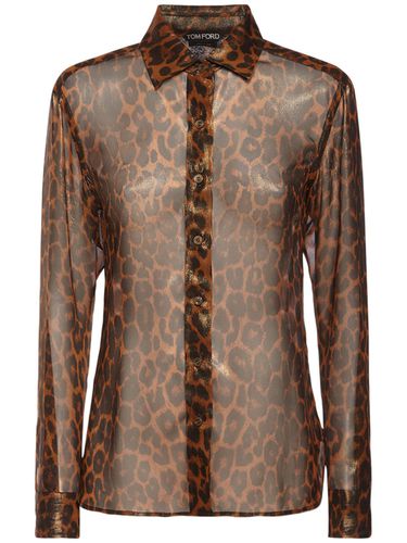 Chemise En Georgette De Soie Imprimée - TOM FORD - Modalova