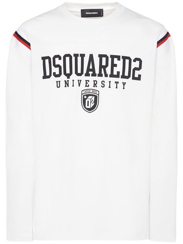 T-shirt Manches Longues À Logo Varsity - DSQUARED2 - Modalova