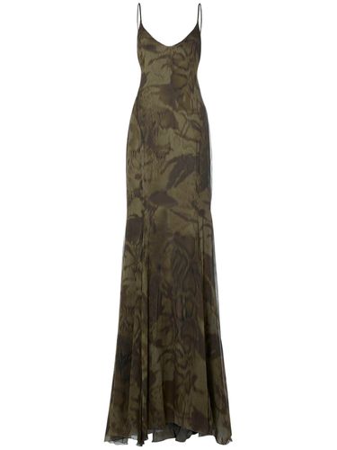 Robe Longue En Viscose Imprimée - BLUMARINE - Modalova