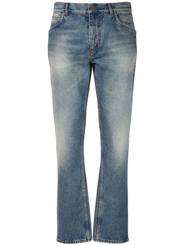 Jean Regular En Denim De Coton - BALMAIN - Modalova