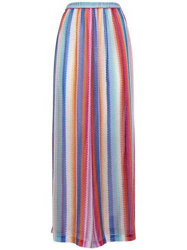 Pantalon Large En Soie Et Coton À Imprimé Chevrons - MISSONI - Modalova