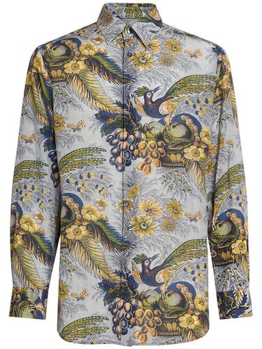 Chemise Manches Longues En Soie Mélangée Imprimée - ETRO - Modalova