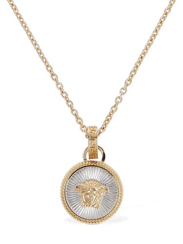 Collier À Pendentif Pièce Medusa - VERSACE - Modalova