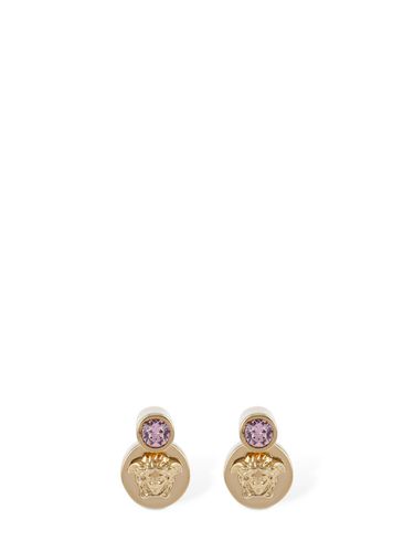 Clous D'oreilles En Cristaux Medusa - VERSACE - Modalova