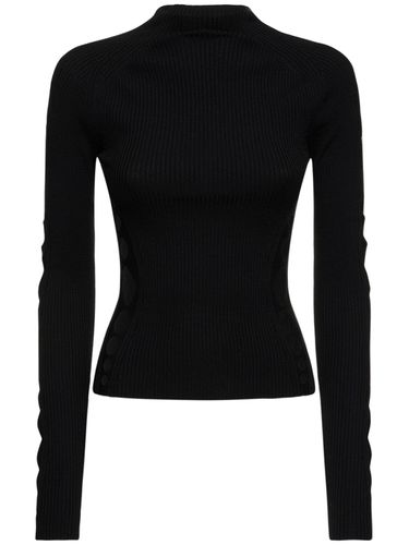 Pull En Maille De Laine Côtelée À Col Ras-du-cou - DION LEE - Modalova