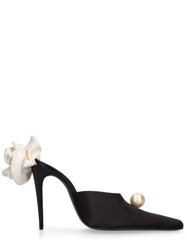 Mules En Satin Flower 110 Mm - MAGDA BUTRYM - Modalova