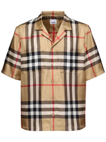 Chemise En Soie À Carreaux Reepham - BURBERRY - Modalova