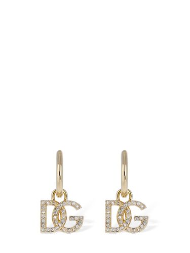 Mono Boucle D’oreille À Logo Dg En Cristaux - DOLCE & GABBANA - Modalova