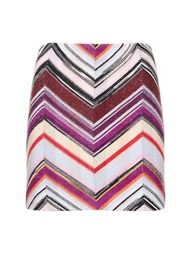 Jupe Courte En Maille De Laine À Motif Chevrons - MISSONI - Modalova