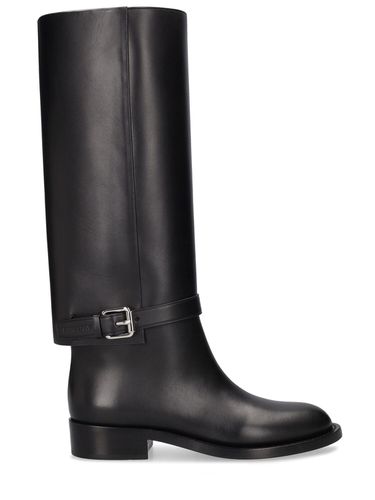 Bottes Hautes En Cuir Emmett 20 Mm - BURBERRY - Modalova