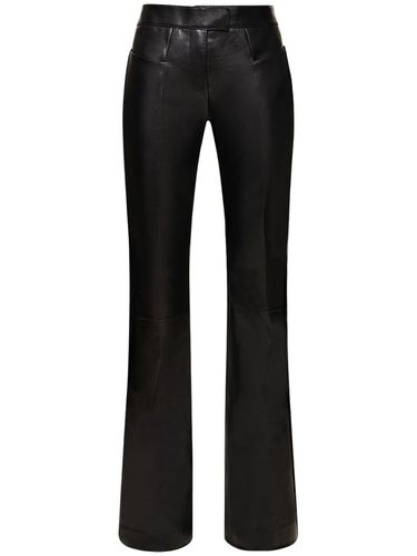 Pantalon Évasé Taille Basse En Cuir - TOM FORD - Modalova