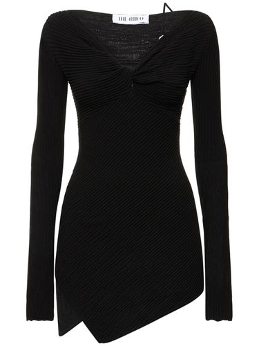 Robe Courte Asymétrique En Maille De Viscose Desai - THE ATTICO - Modalova