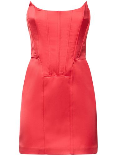 Robe Bustier Courte En Satin Stretch - GIUSEPPE DI MORABITO - Modalova