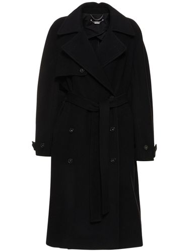 Trench-coat Oversize En Toile De Laine - STELLA MCCARTNEY - Modalova