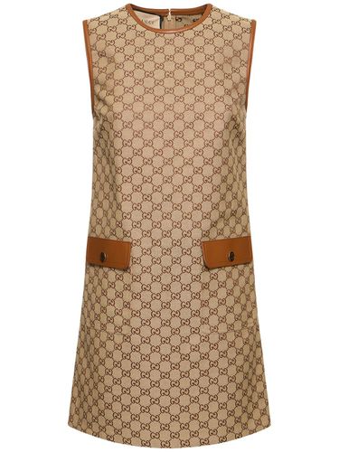 Robe En Toile De Coton Mélangé Gg - GUCCI - Modalova