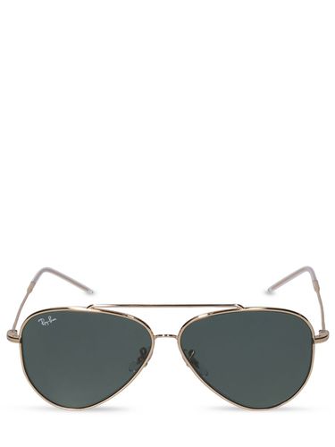 Lunettes De Soleil En Métal Aviator Reverse - RAY-BAN - Modalova