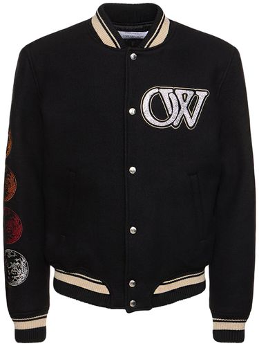 Veste Varsity En Laine Cryst Moon Phase - OFF-WHITE - Modalova