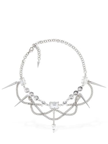 Collier Chaîne Avec Cristaux Et Clous - ALESSANDRA RICH - Modalova