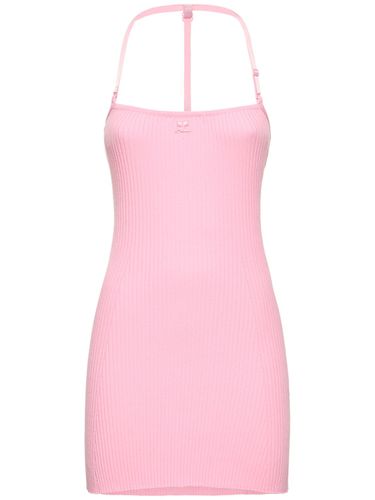 Robe Courte En Maille Côtelée - COURREGES - Modalova