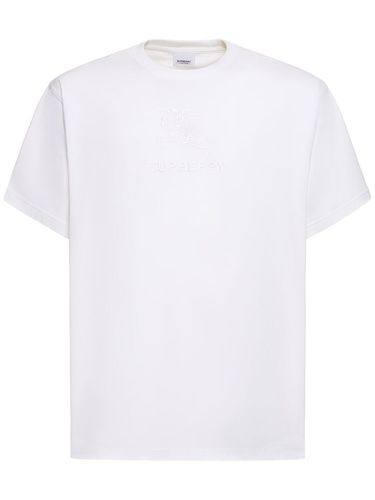 T-shirt En Coton Brodé Tempah - BURBERRY - Modalova