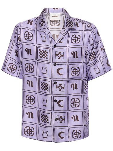 Chemise Manches Courtes En Sergé De Soie Imprimée - NANUSHKA - Modalova