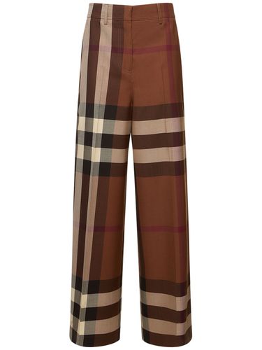 Pantalon Large À Carreaux Divya - BURBERRY - Modalova