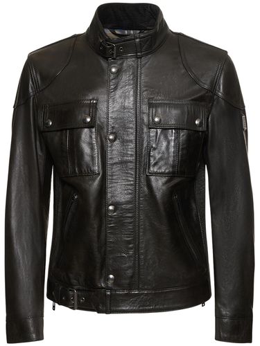 Veste En Cuir Ciré Gangster - BELSTAFF - Modalova