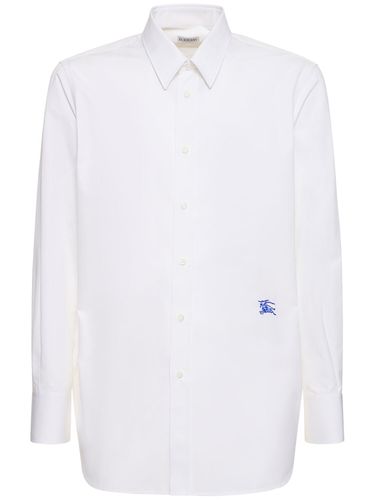 Chemise En Coton À Logo - BURBERRY - Modalova