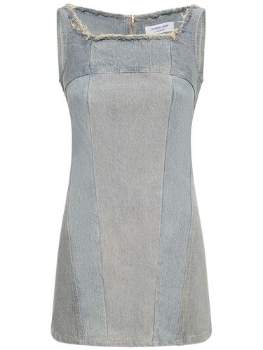 Robe Courte En Denim De Coton Imprimé - MARINE SERRE - Modalova