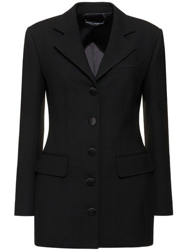 Veste En Cady De Laine À Boutonnage Simple - DOLCE & GABBANA - Modalova