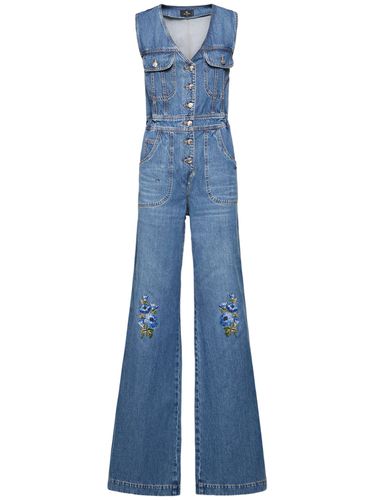 Combinaison En Denim Brodé - ETRO - Modalova