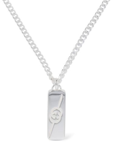 Collier En Argent Massif Gucci Tag - GUCCI - Modalova