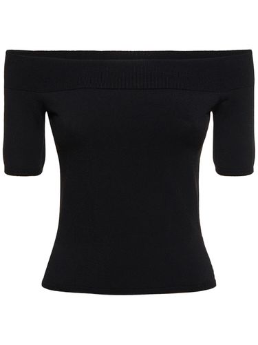 Haut À Col Bardot En Maille Stretch - ALEXANDER MCQUEEN - Modalova